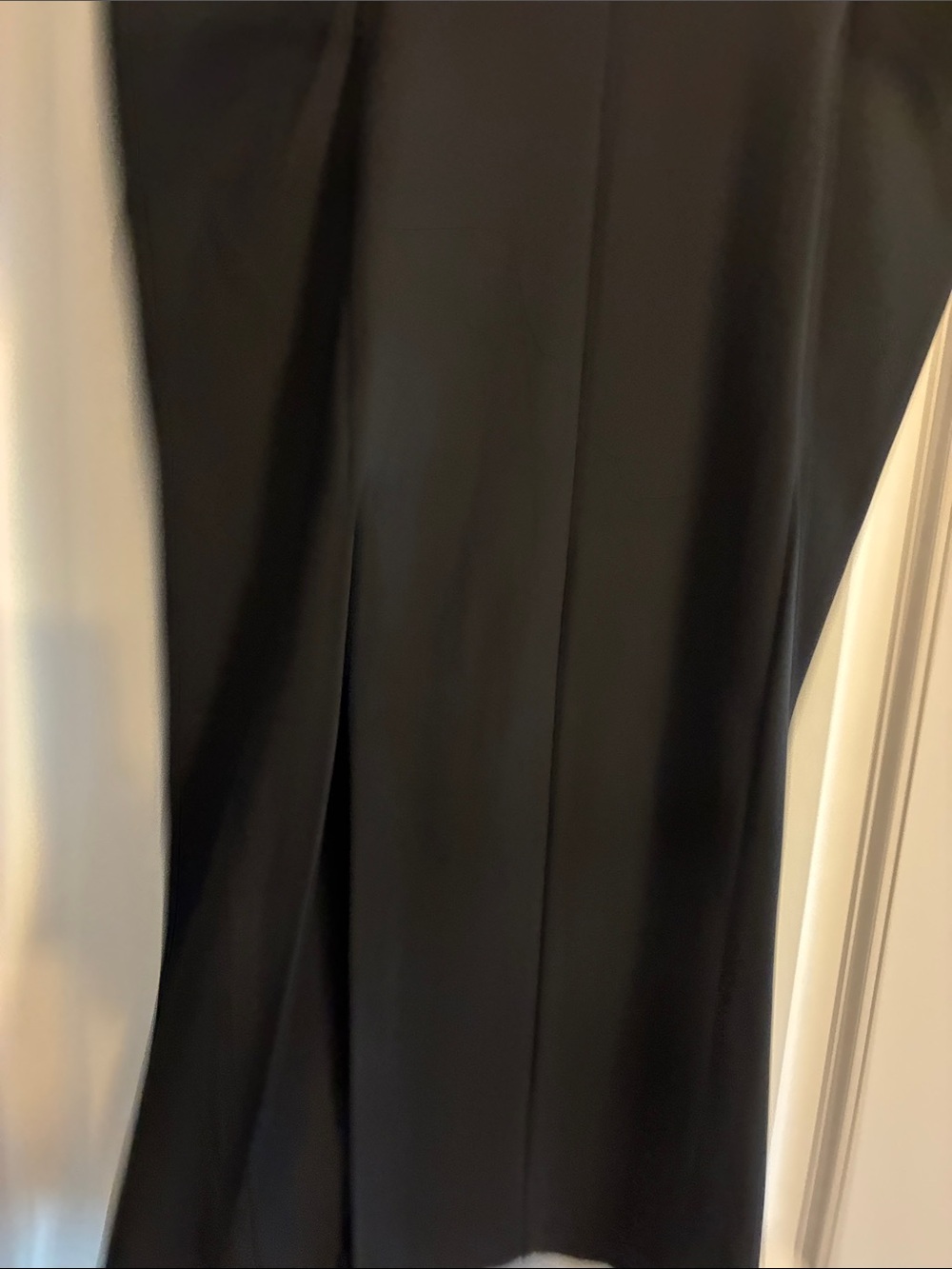 Zara Black Midi Skirt with Front Slit. - c - Picture 3 of 5